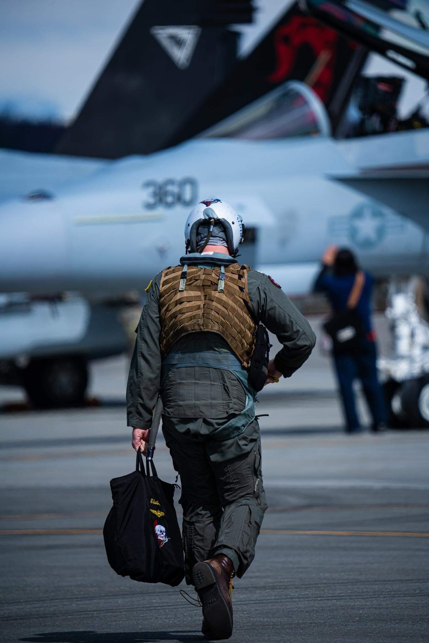 Airman Walking Away